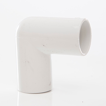Polypipe 90 degree Overflow Solvent Bend - White NS45W Image 1