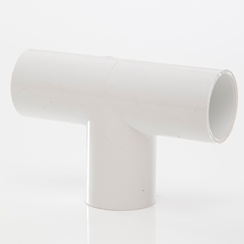 Polypipe Overflow Solvent Tee - White NS46W Image 1