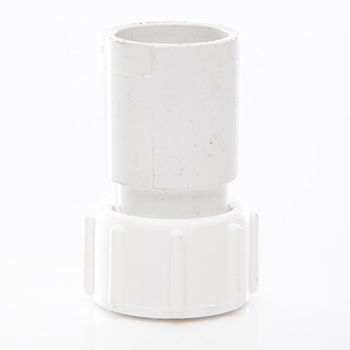 Polypipe Overflow Solvent Straight Adaptor - White NS47W Image 1