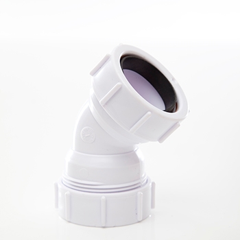 Polypipe 40mm Universal Obtuse Bend - White PS18 Image 1