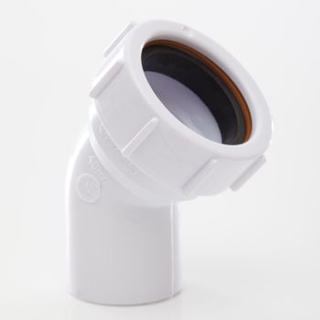 Polypipe 40mm 45 degree Universal Swivel Bend PS20 Image 1