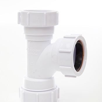 Polypipe 40mm Universal Tee White PS22 Image 1