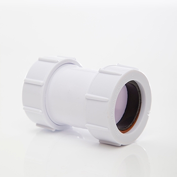 Polypipe 32mm Universal Straight Connector - White PS32 Image 1
