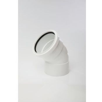 Polypipe 110mm 135 degree Double Socket Offset Bend - White SB403W Image 1