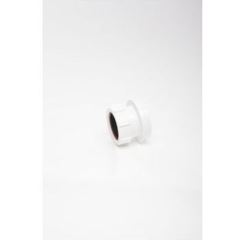 Polypipe 40mm Straight Boss Adaptor - White SN64W Image 1