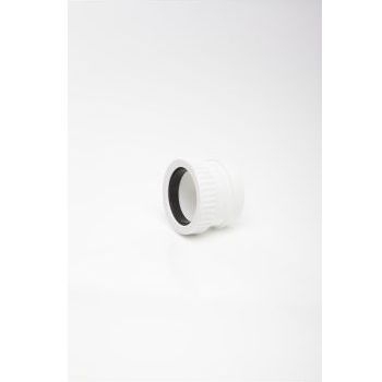 Polypipe 50mm Straight Boss Adaptor - White SN65W Image 1