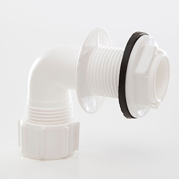 Polypipe Pushfit Overflow Bent Tank Connector VP50W Image 1