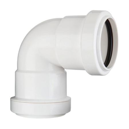 Polypipe 32mm Pushfit Knuckle Bend - White WP15W Image 1