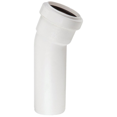 Polypipe 40mm Pushfit Soil Boss Bend - White WP20W Image 1