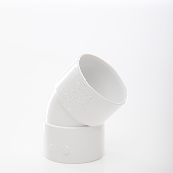 Polypipe 40mm 135 degree Obtuse Bend - White WS18W Image 1