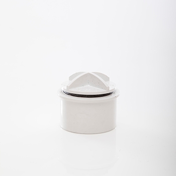 Polypipe 40mm Screwed Access Plug - White WS30W Image 1