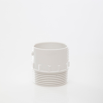 Polypipe 40mm Male Iron Adaptor - White WS47W Image 1