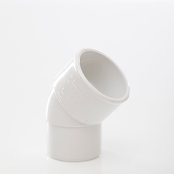 Polypipe 40mm 45 degree Spigot Bend - White WS49W Image 1