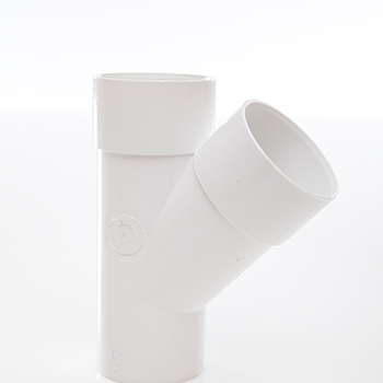 Polypipe 50mm 45 degree Junction - White WS53W Image 1