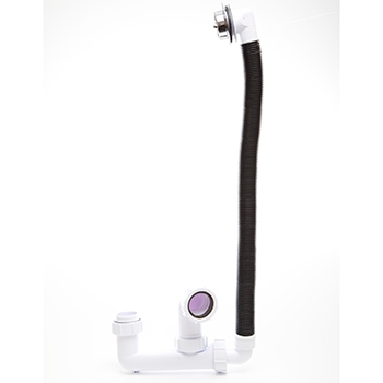 Polypipe 40mm X 75mm Low Level Bath Trap & Overflow WT71 Image 1