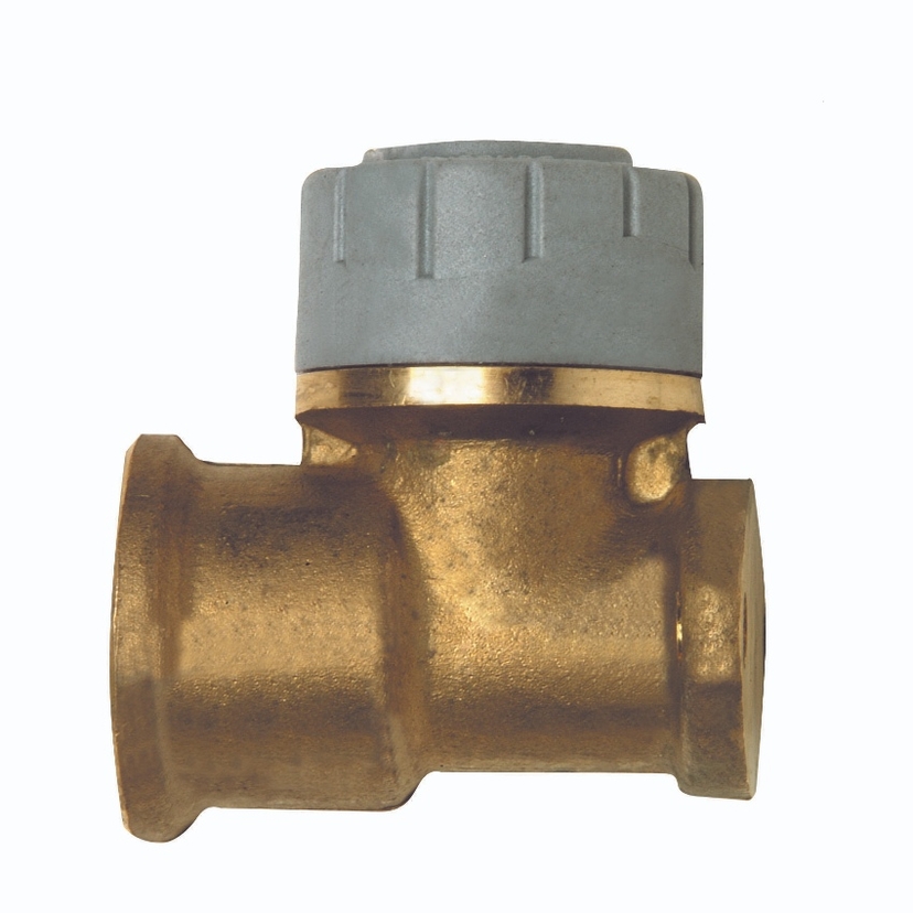 Polyplumb 22mm x 1/2" Brass Wall Plate Elbow PB132212 Image 1