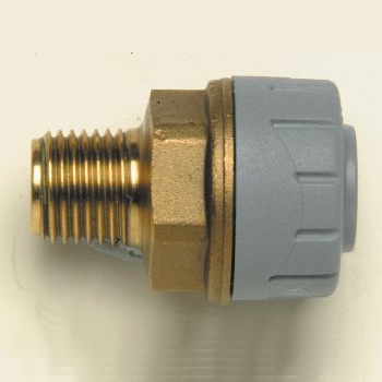 Polyplumb 22mm x 3/4" Brass Male Adaptor PB4322 Image 1