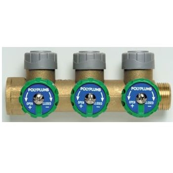 Polyplumb 15mm x 3/4" 3 Port Manifold Valves PB5234153 Image 1