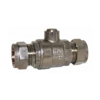 15mm Heavy Duty Isolating Valve Heavy Duty - Chrome Plated 10030243 Image 1