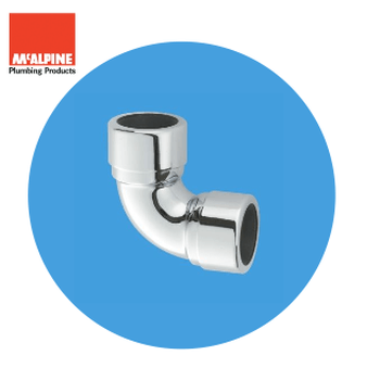 McAlpine 35mm Compression 90 degree Bend - Chrome Plated35A-CB Image 1