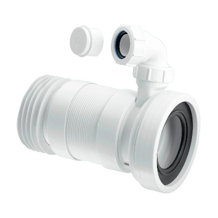 McAlpine 4"/110mm Flexible Pan Connector with Vent Boss WC-F26RV Image 1