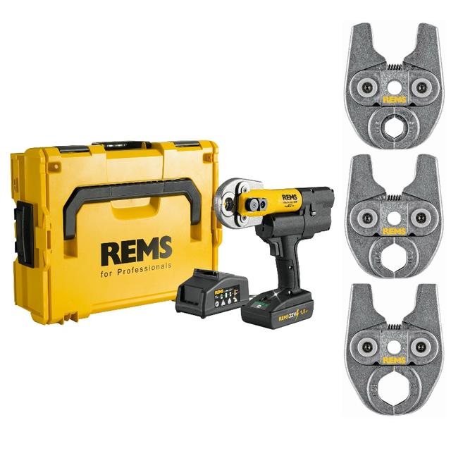 REMS 15-28mm M profile 22v kit + L-Boxx case, Charger & 2 Batteries