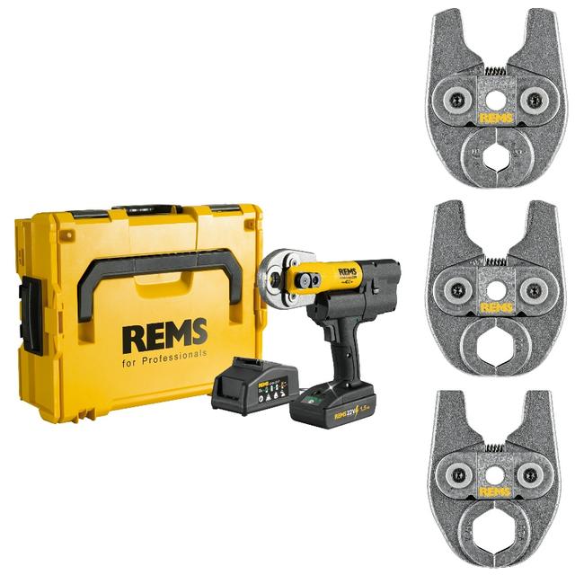 REMS 15-28mm V Profile 22v Kit + L-Boxx Case, Charger & 2 Batteries