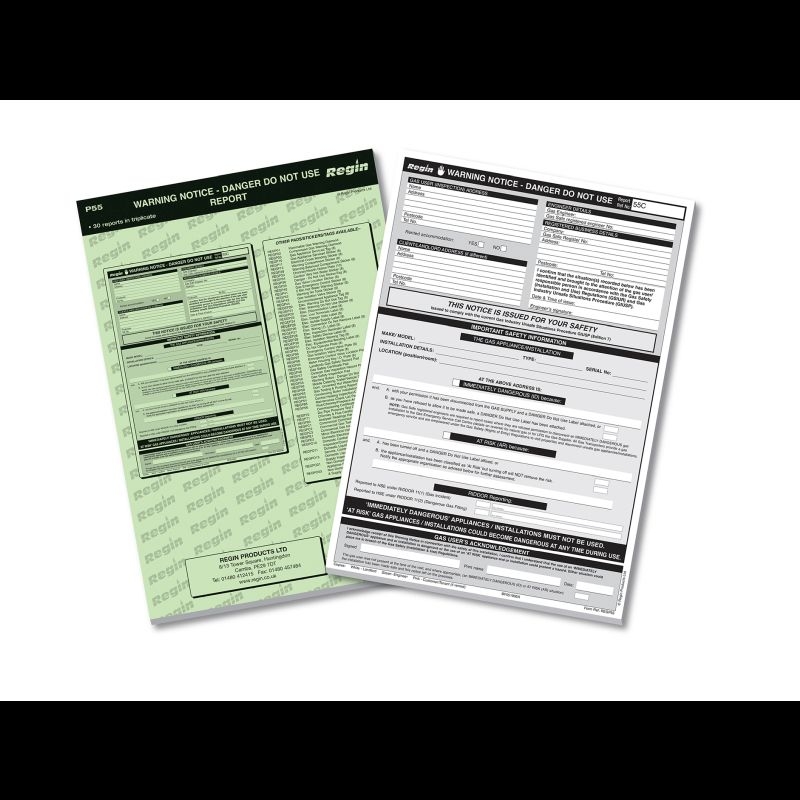 Regin Warning Notice - Danger Do Not Use Pad (30 Pack) REGP55 Image 1