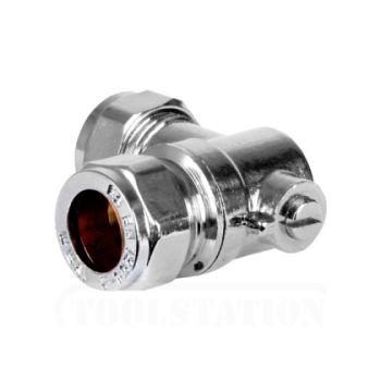 15mm Chrome Plated Angled Isolating Valve