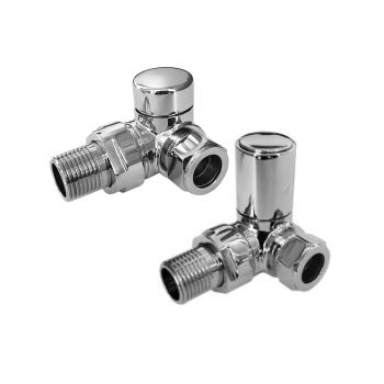 15mm Corner Radiator Valve (pair) - Chrome RVCORNER Image 1