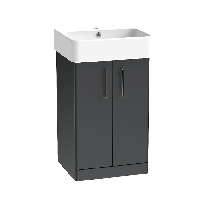 Instinct Allerston 500mm F/S Two Door Basin Unit Storm Grey Image 1