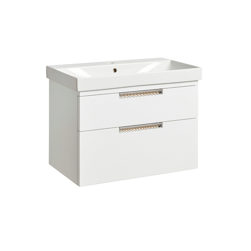 Instinct Espada 700mm W/M 2 Drawer Basin Unit Gloss White INST041415 Image 1