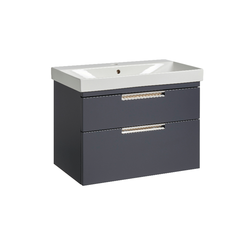 Instinct Espada 700mm W/M 2 Drawer Basin Unit Midnight Grey INST041417 Image 1