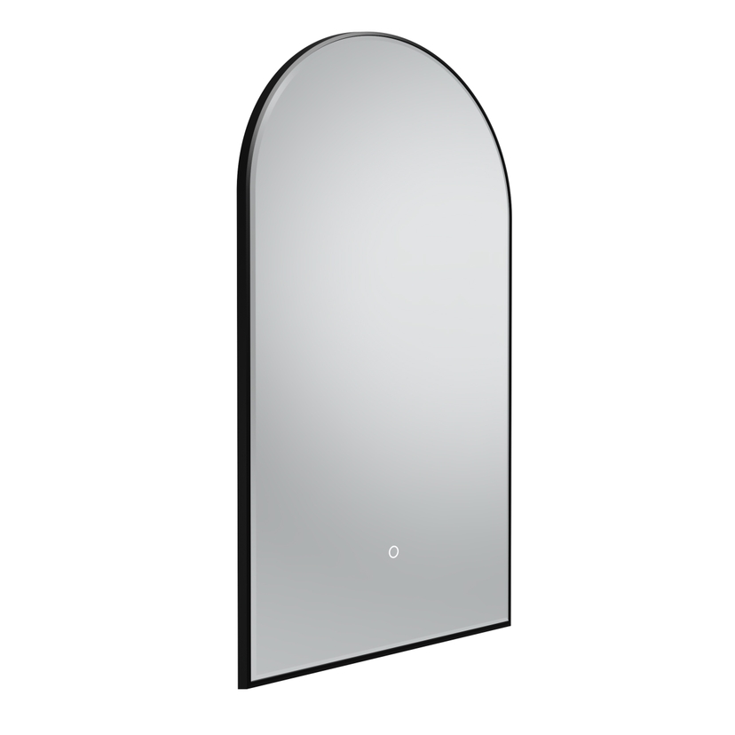 Instinct Ios 500mmx900mm LED Illuminated Arch Mirror Black INST37203 Image 1