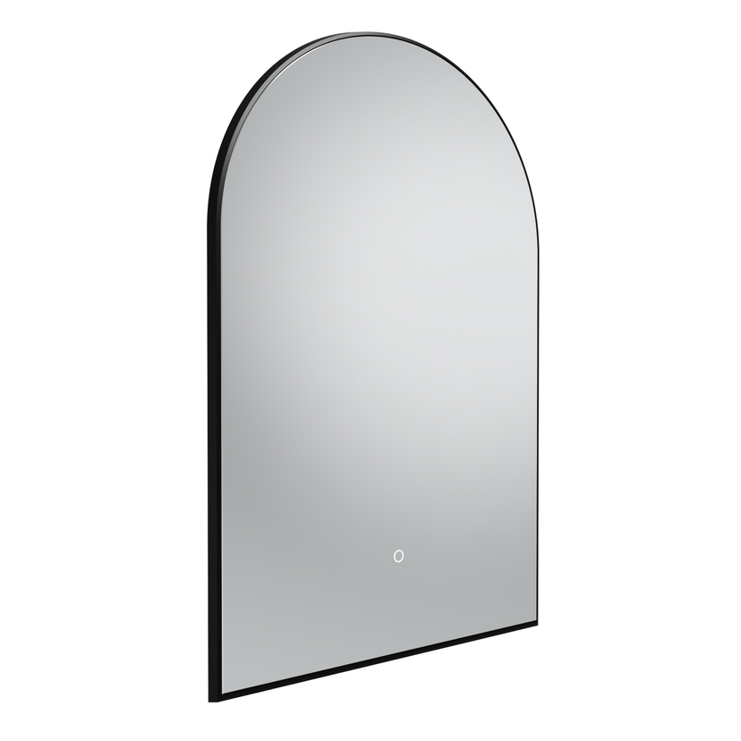 Instinct Ios 600mmx900mm LED Illuminated Arch Mirror Black INST37206 Image 1