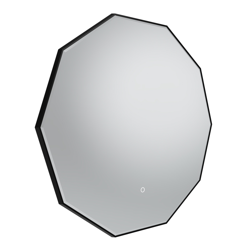 Instinct Ios 800mm LED Illuminated Decagon Mirror Black INST37209 Image 1