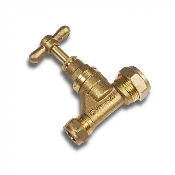 20 x 15mm Brass Stopcock 301624 Image 1