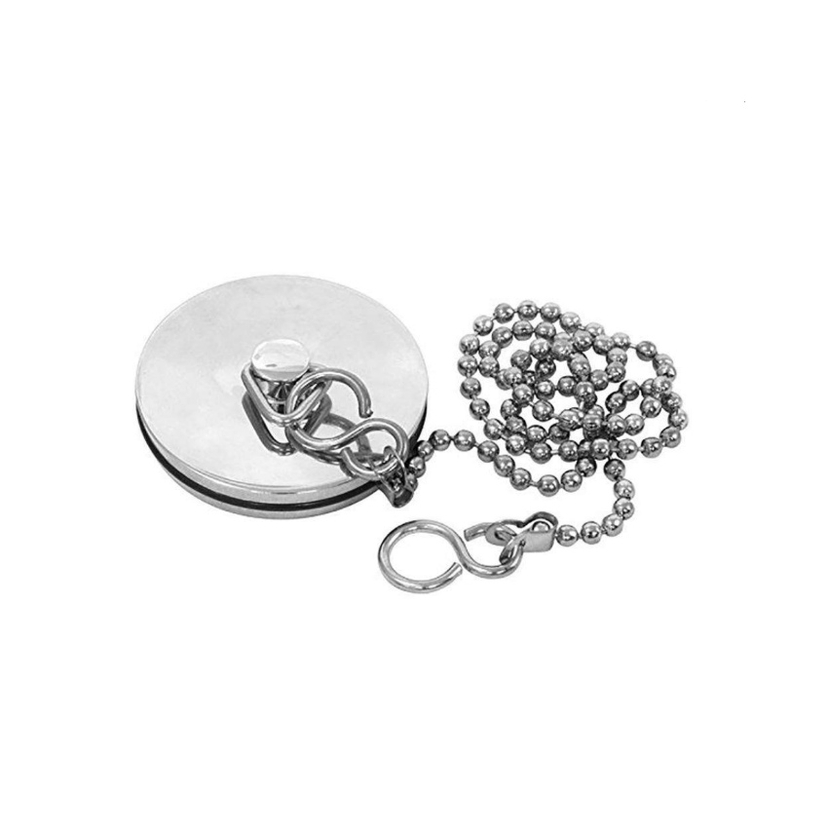 Chrome Bath Plug and Chain 201925 Image 1