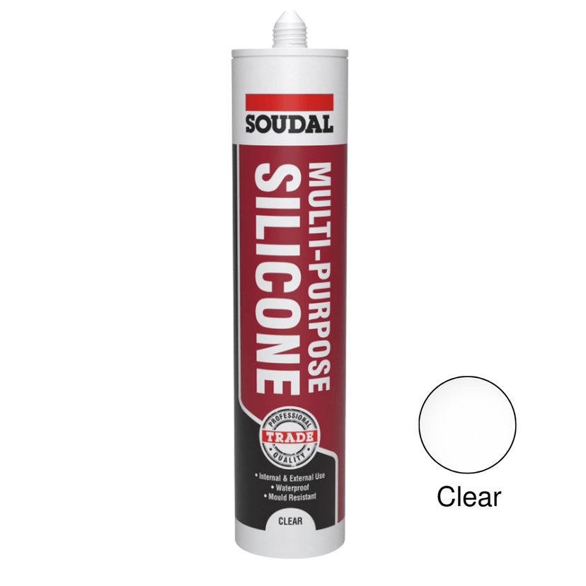 Soudal Multi Purpose Silicone Clear 270ml 121644 Image 1