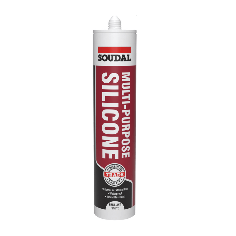 Soudal Multi Purpose Silicone White 270ml 121643 Image 1