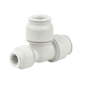 JG Speedfit 22 x 15 x 22mm Reducing Tee PEM3022DW Image 1