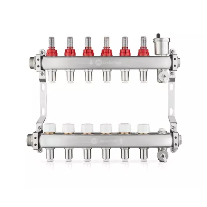 JG LowFit 6 Port Manifold Stainless Steel (12mm connections) Image 1