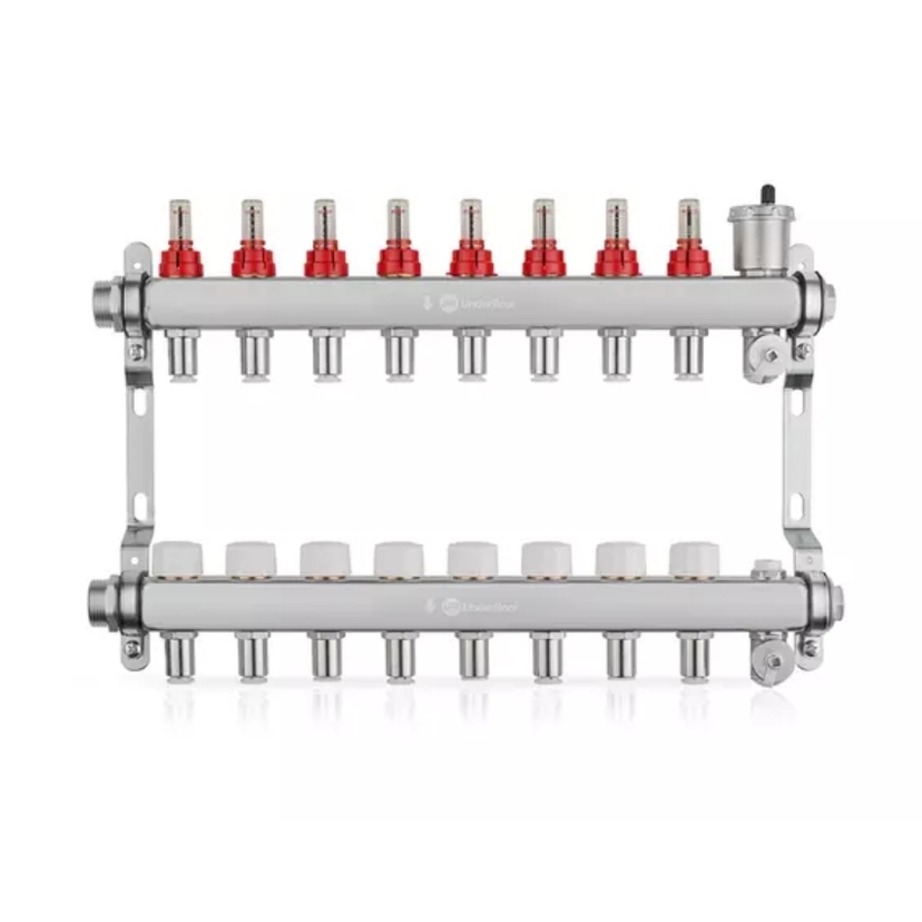 JG LowFit 8 Port Manifold Stainless Steel (12mm connections) Image 1