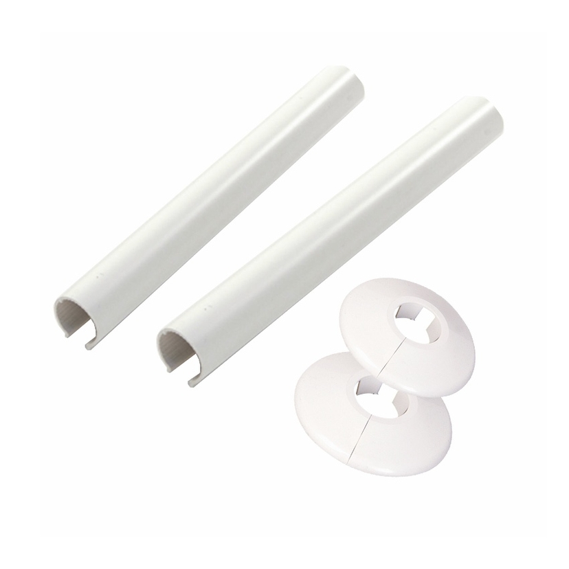 Talon 200mm Towel Rail Kit - White ACSNW/K2 Image 1