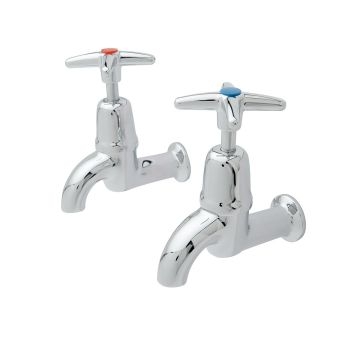 X Top Chrome Bib Taps (pair) CXP5355 Image 1