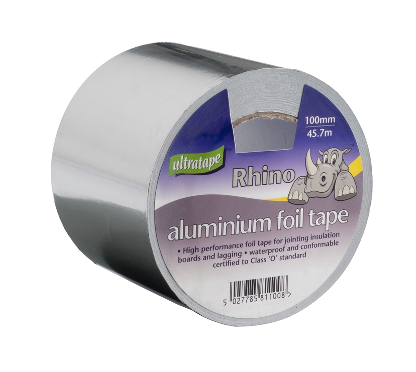 Ultratape 100mm 47.5m Aluminium Foil Tape AF0186-100Y Image 1