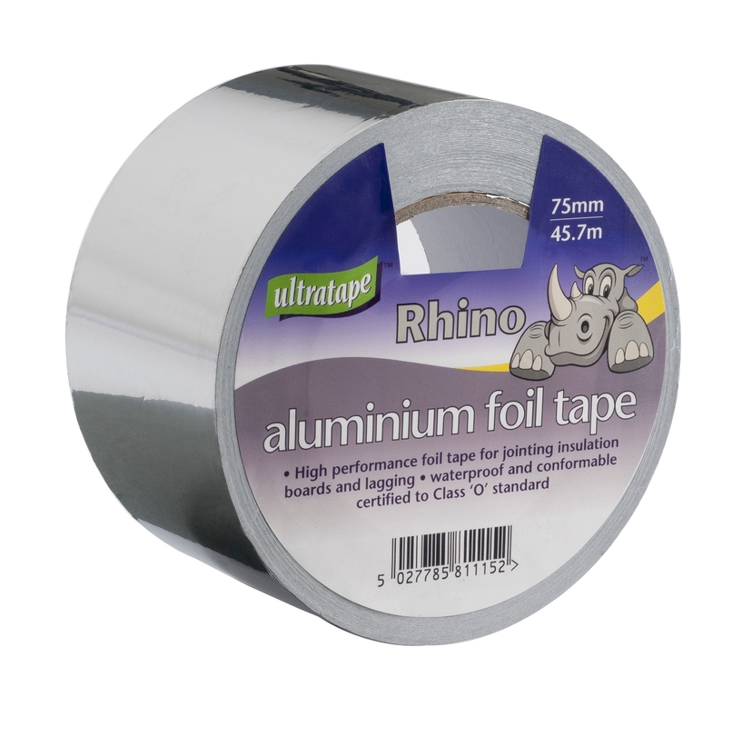 Ultratape 75mm x 47.5m Aluminium Foil Tape AF0186-75Y Image 1