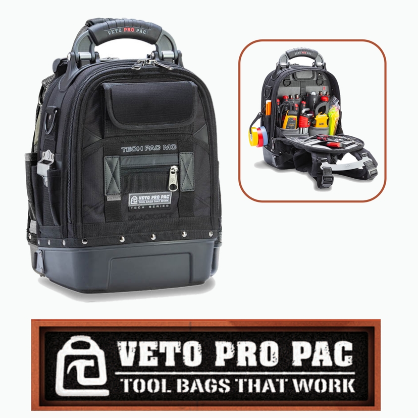 Veto Pro Pac Blackout Backpack TECH-PAC MC BLACK AX3582 Image 1