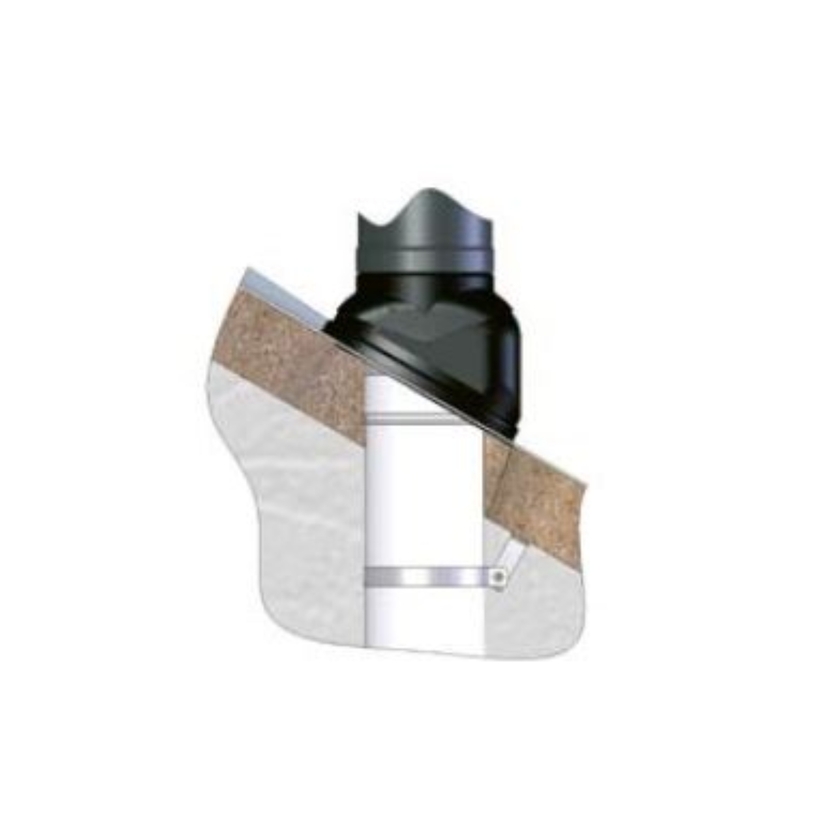 Viessmann 160mm Roof Tile for 80/125mm Flue System - Black 7452501 Image 1