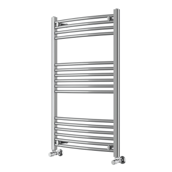 Instinct 600 x 1000mm Chrome Curved Towel Rail 22mm PHGT100-60CPCV Image 1